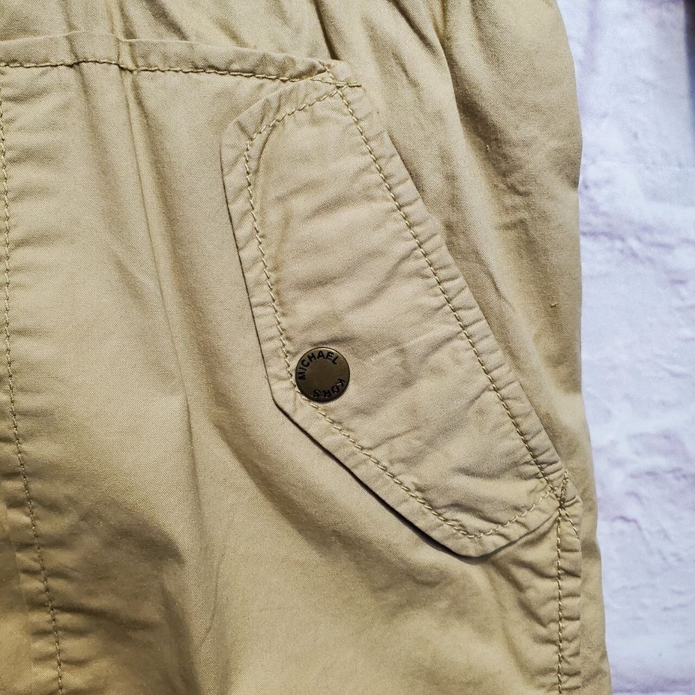 Michael Kors Utility Style Jacket Womens Small Tan Cotton Safari Adventure Coat - Picture 7 of 16